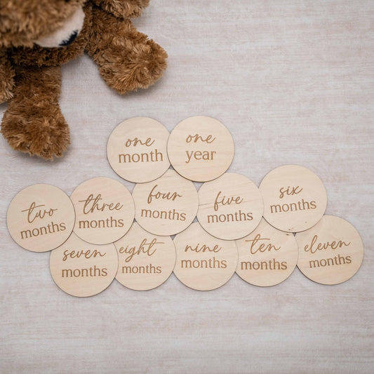 Baby Monthly Milestone Discs (1–12 Months)