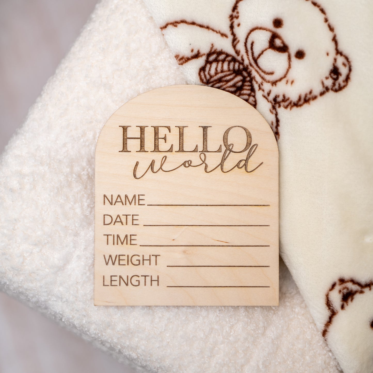 Hello World Birth Sign – Arch Script
