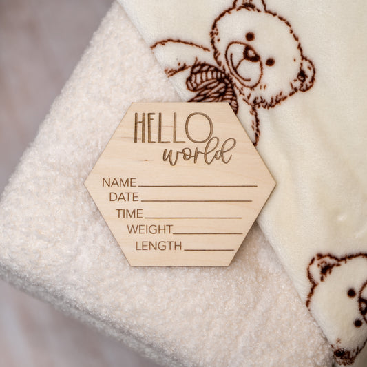 Hello World Birth Sign – Hex Minimal